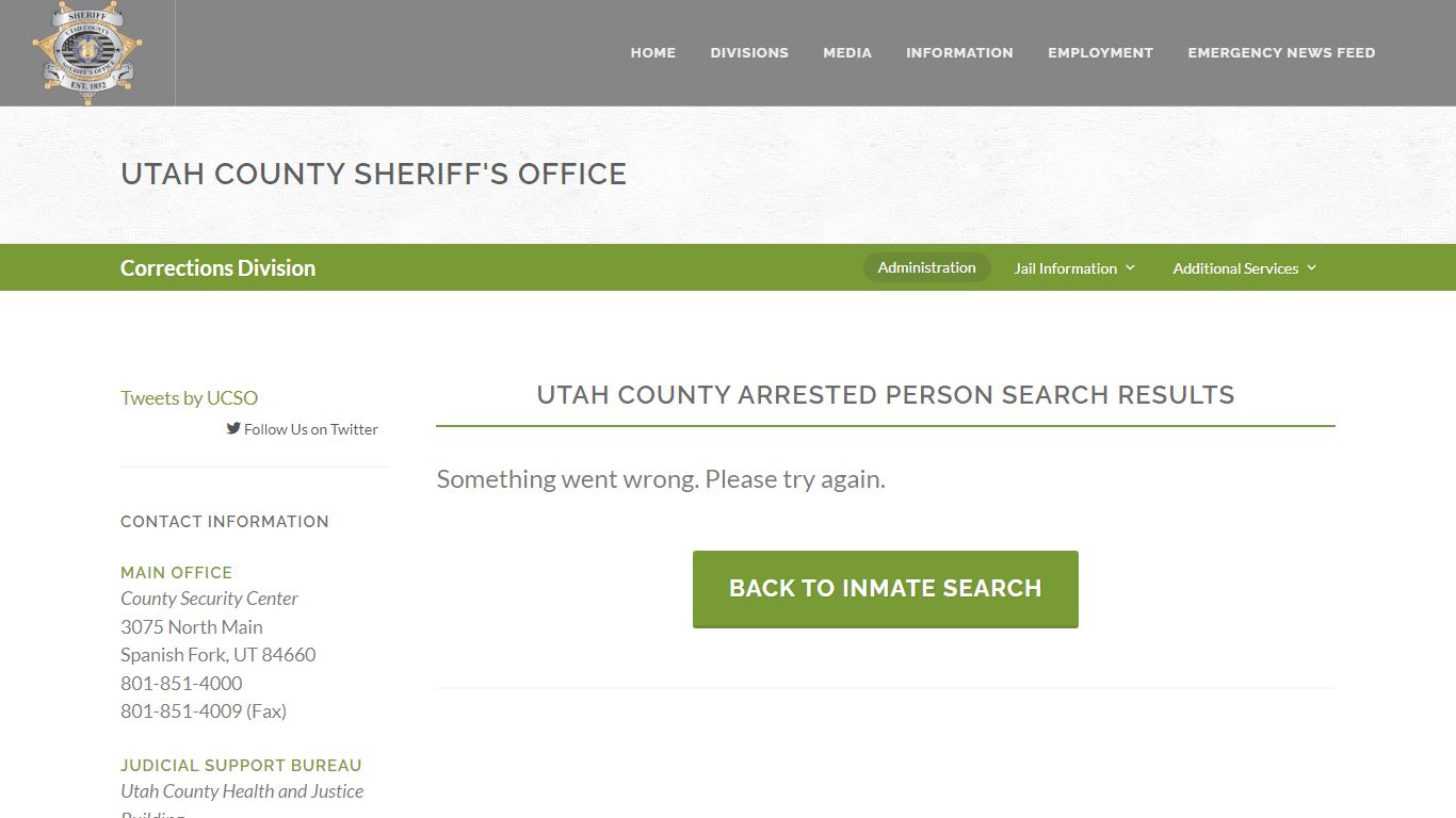 Utah County Sheriff's Office Inmate Search